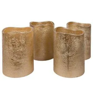 LED-kaars Gold (set van 4)