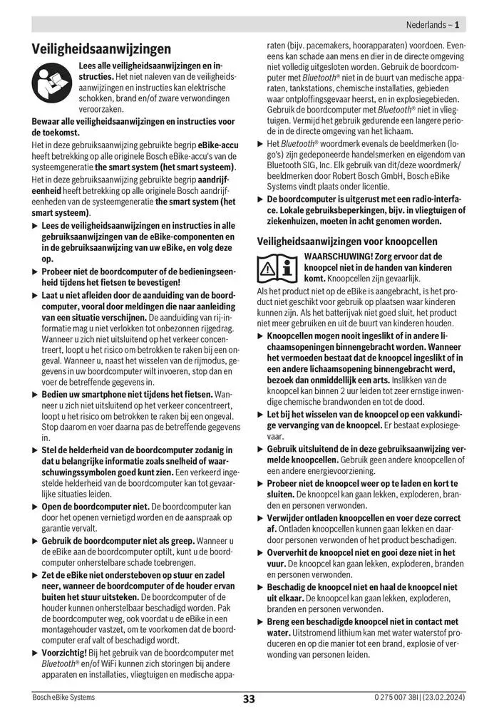 Electric Bike Manual van 12 februari tot 12 augustus 2025 - folder pagina 33