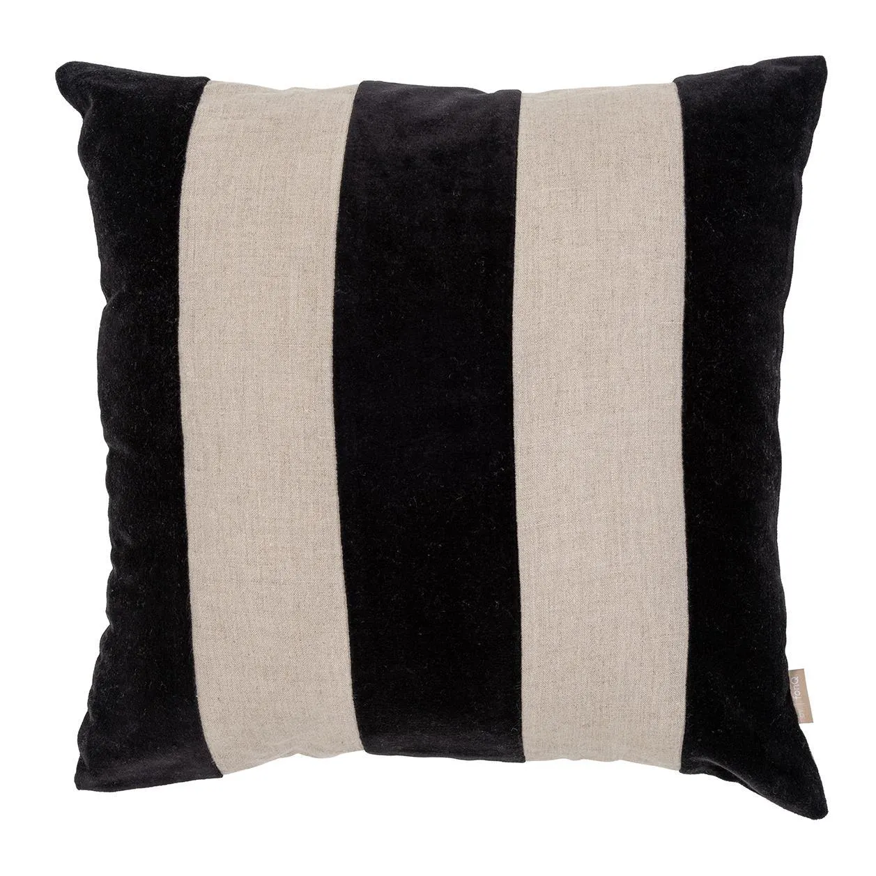 by fonQ Stripe Sierkussen 50 x 50 cm - Zwart