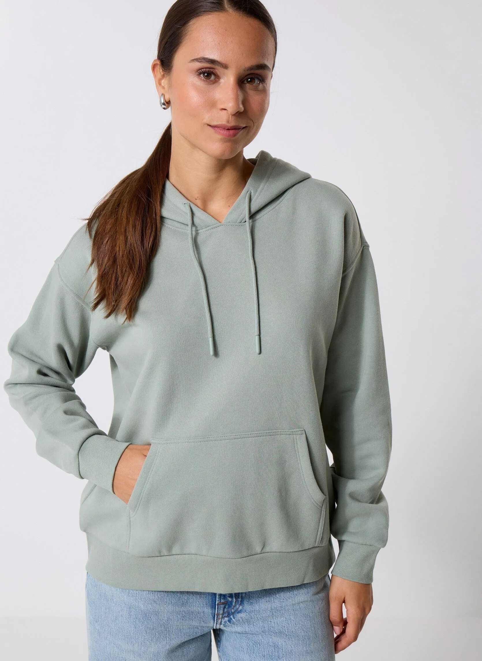 Sweaters met rits MHOODIE sweatshirt dames groen