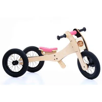 Trybike Loopfiets 2-in-1 (hout) - pink