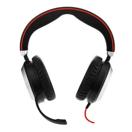 Jabra Evolve 80 MS Stereo Headset Bedraad Hoofdband Kantoor/callcenter Bluetooth Zwart