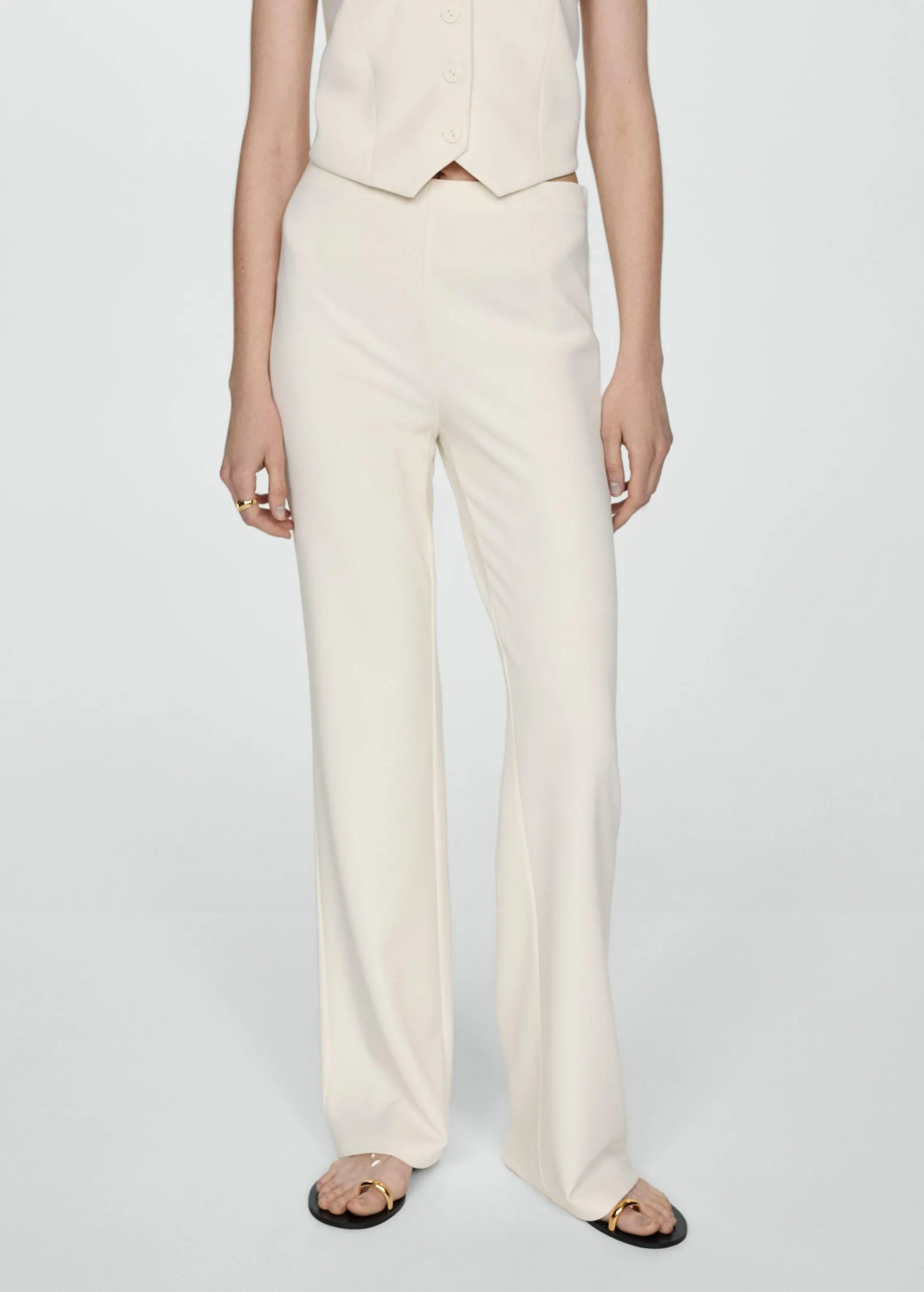 Rechte gebreide broek