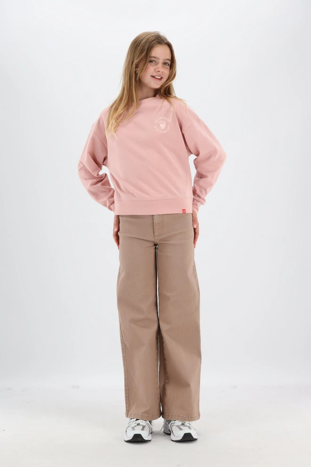 Roze sweater Feeling Lucky in the City of Love