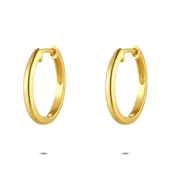 Oorbellen in 18 kt verguld zilver, cirkelvormig