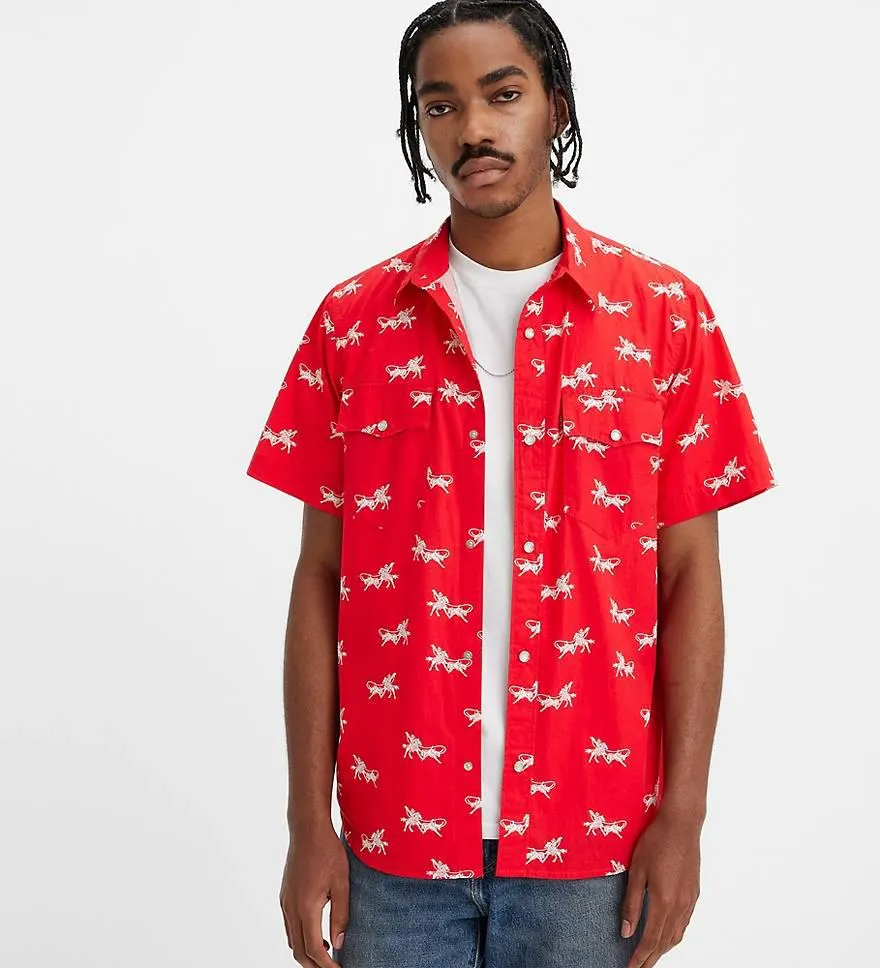 Short Sleeve Relaxed Fit Western Shirt