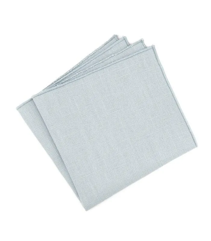 Linnen pochet lichtblauw - BRUME - Gemaakt in België