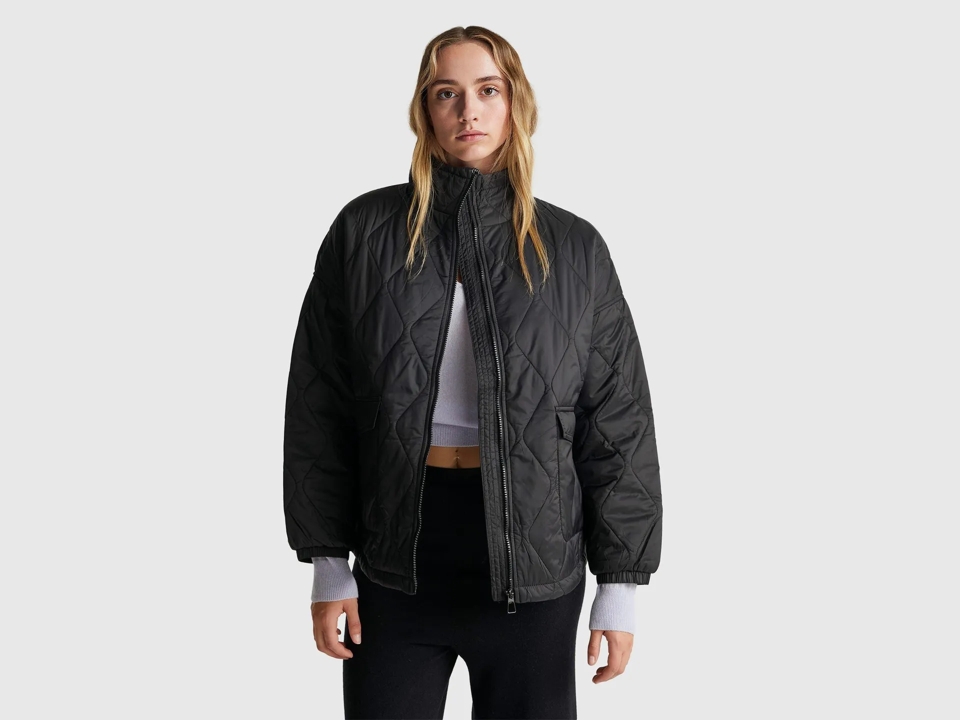 Gesteppte Nylonjacke