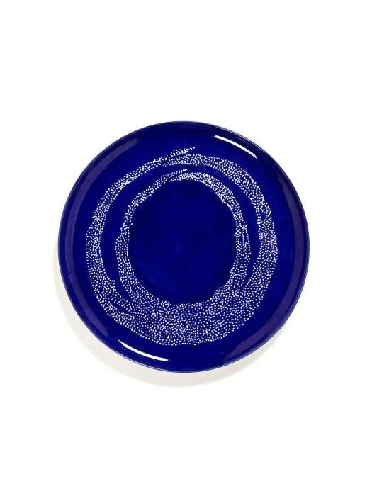 Serveerbord Feast Lapis lazuli swirl-dots wit