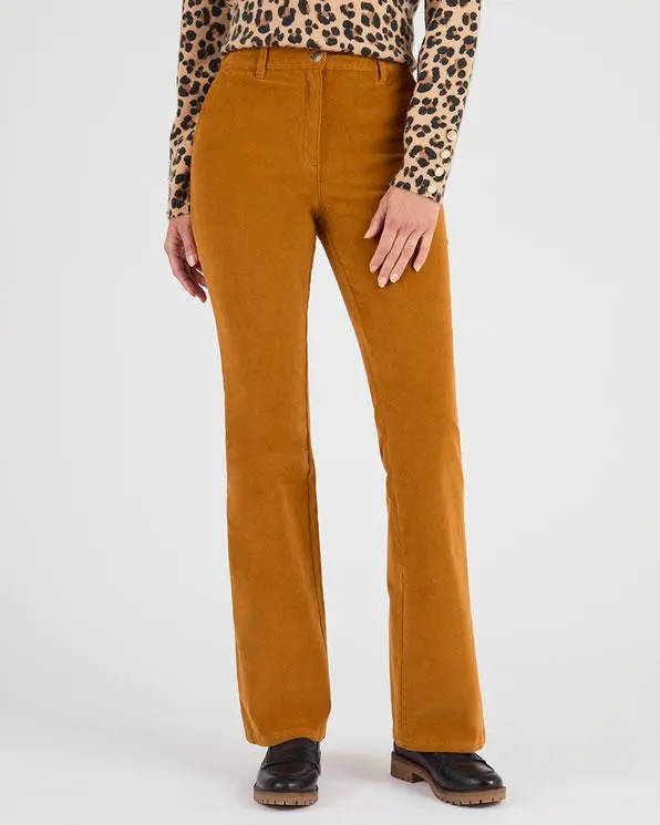 Fluwelen flared broek