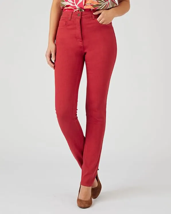 Jeans "platte buik" Perfect Fit by Damart Slim fit, hoge taille