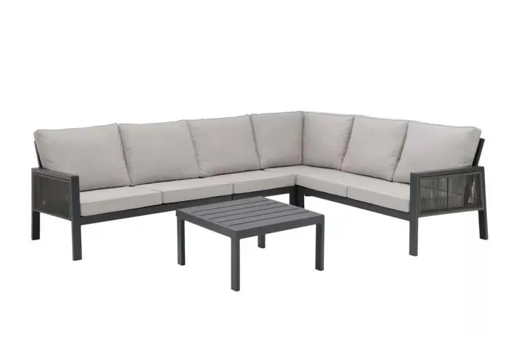 Loungeset Tampa aluminium antraciet
