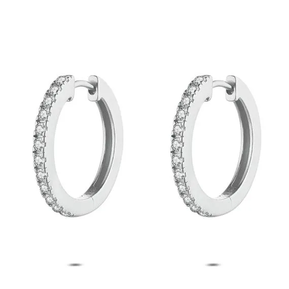 Oorbellen in zilver met zirkonia