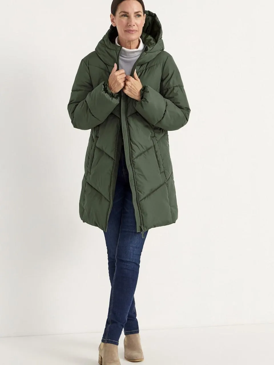 Cellbes of Sweden Winterjas in Donkergroen