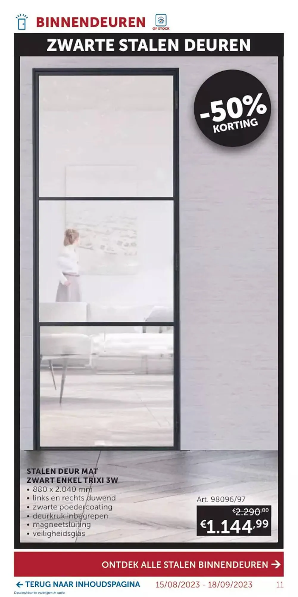 Zelfbouwmarkt folder van 15 augustus tot 18 september 2023 - folder pagina 11