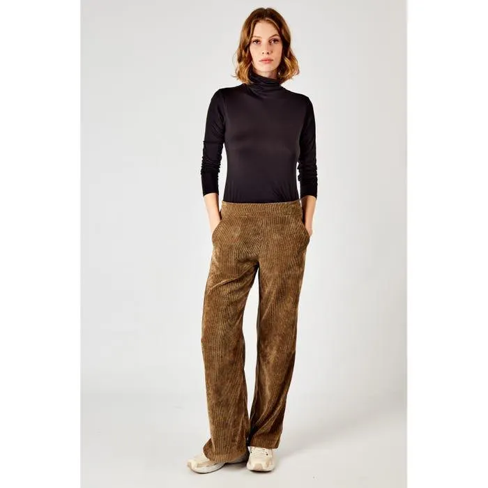 Broek corduroy effen