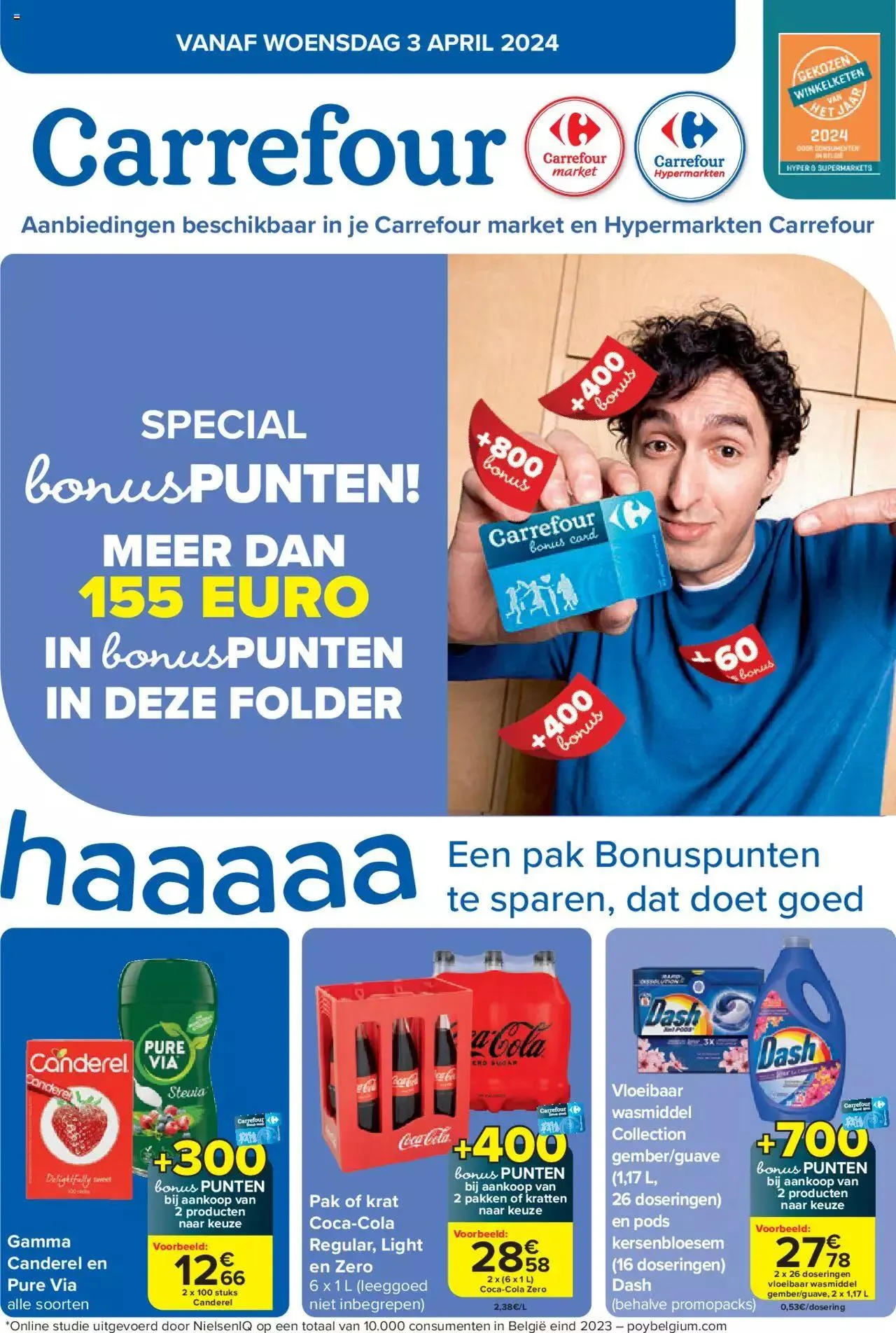 Carrefour Special Bonus Punten van 15 april tot 31 december 2024 - folder pagina 1