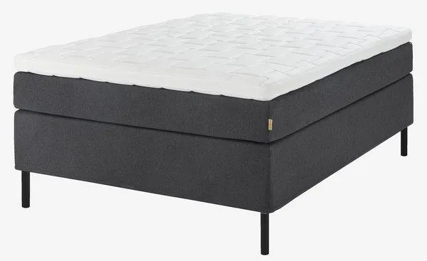 Boxspring 140x200 REIPA grijs-40 Hard latex