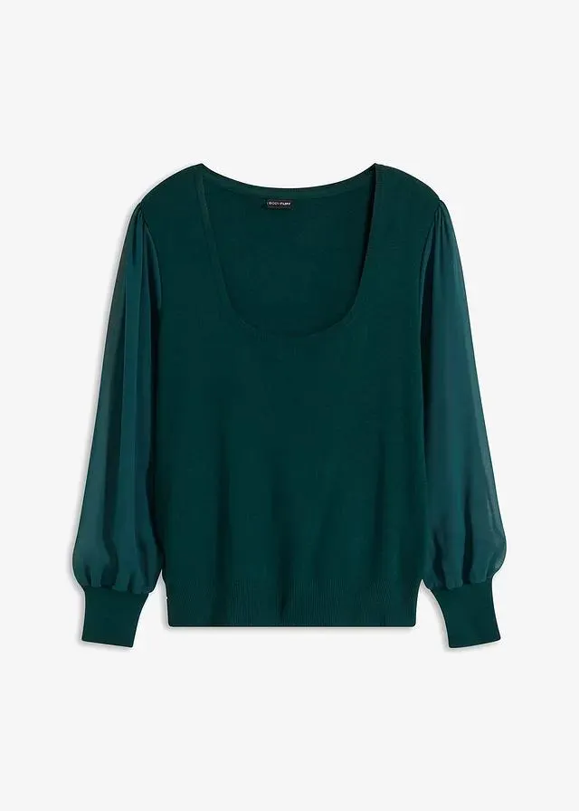 Pull doux en fine maille de viscose majoritaire
