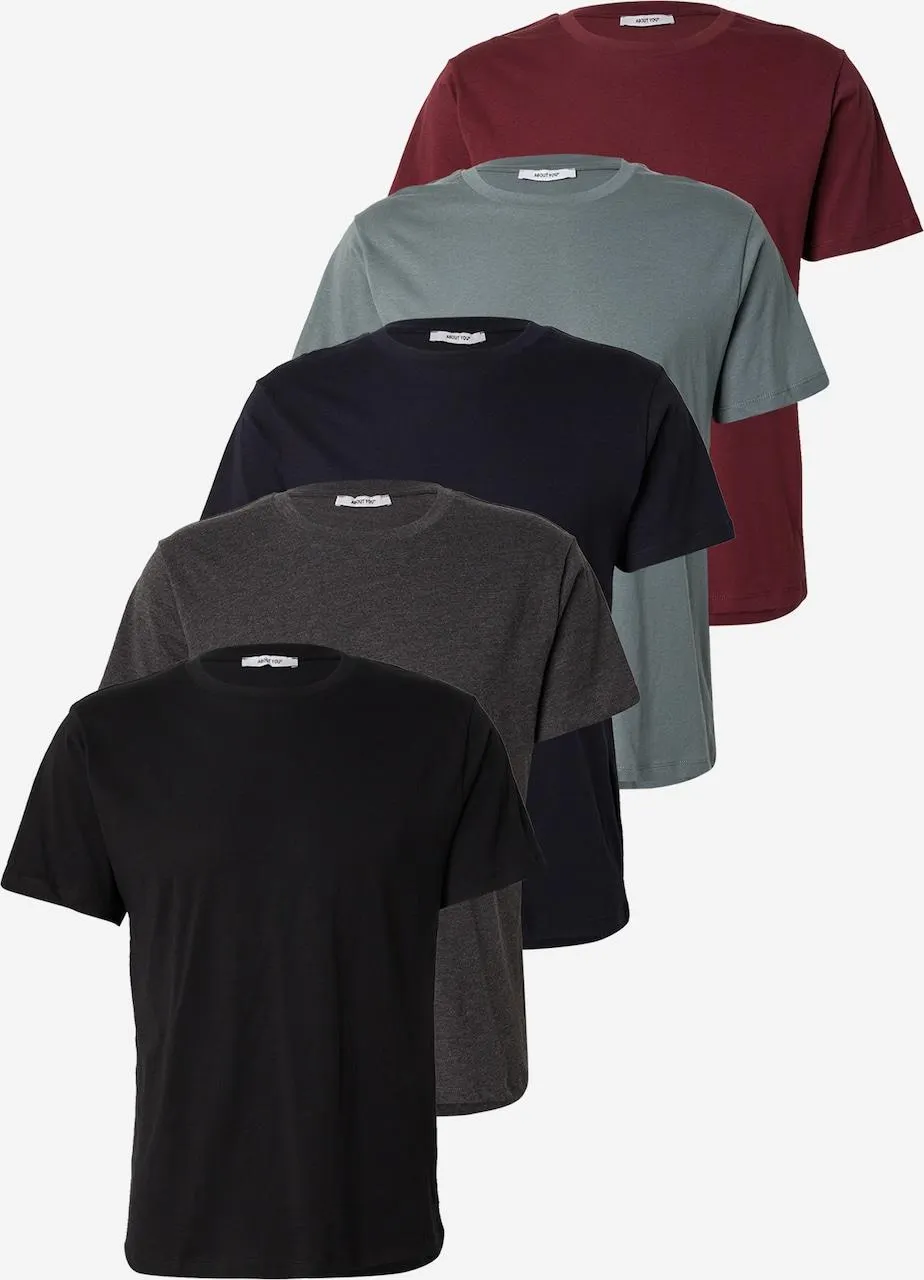 ABOUT YOU Shirt 'Peter' in Marine, Donkergrijs, Pastelgroen, Wijnrood, Zwart