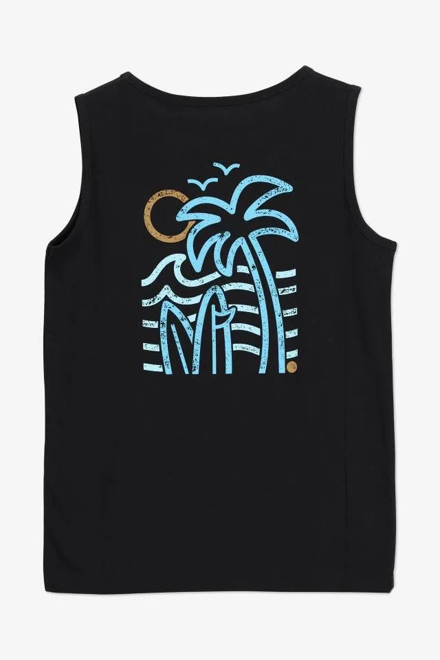Zwarte tanktop Lost in Paradise