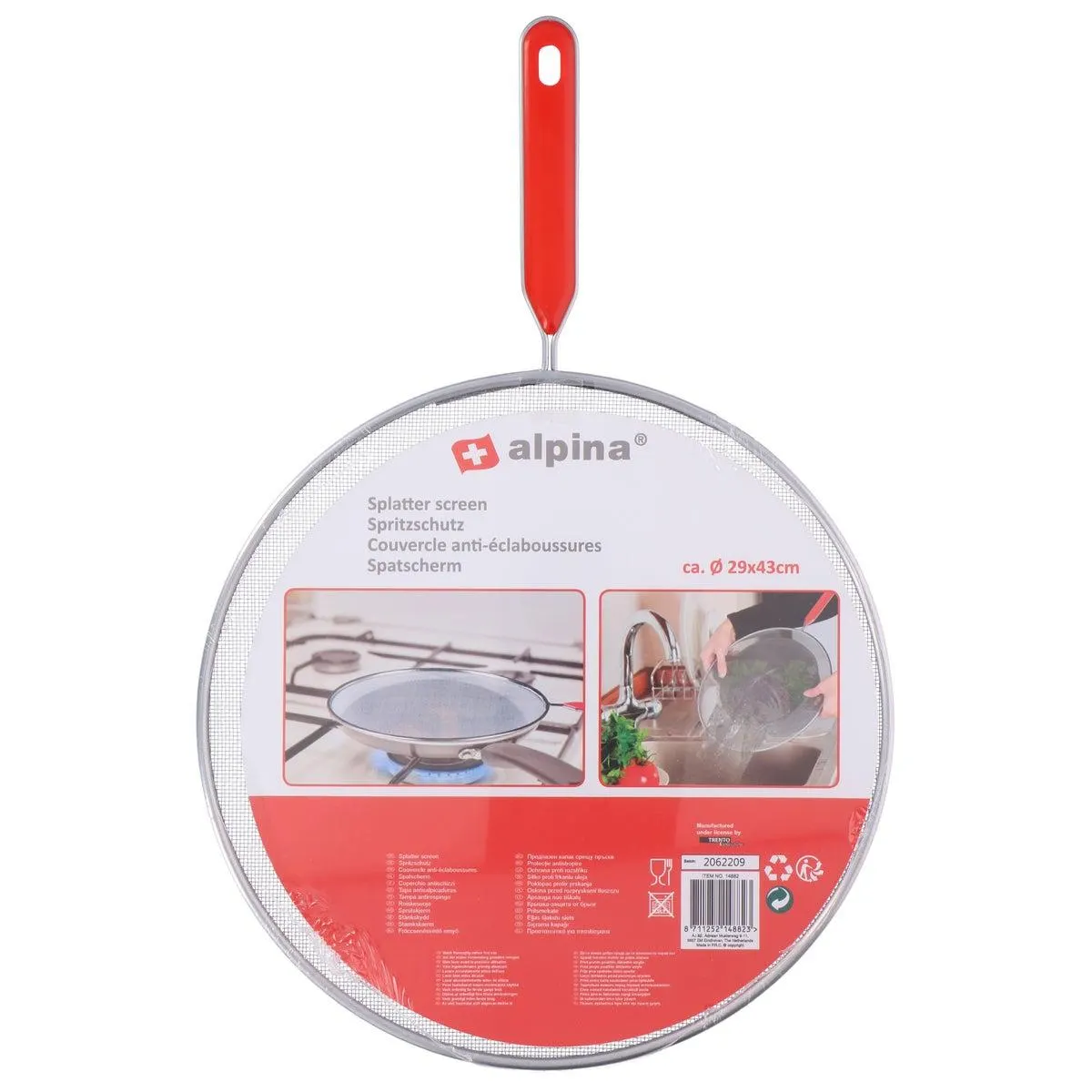 Spatdeksel 29-43cm Alpina