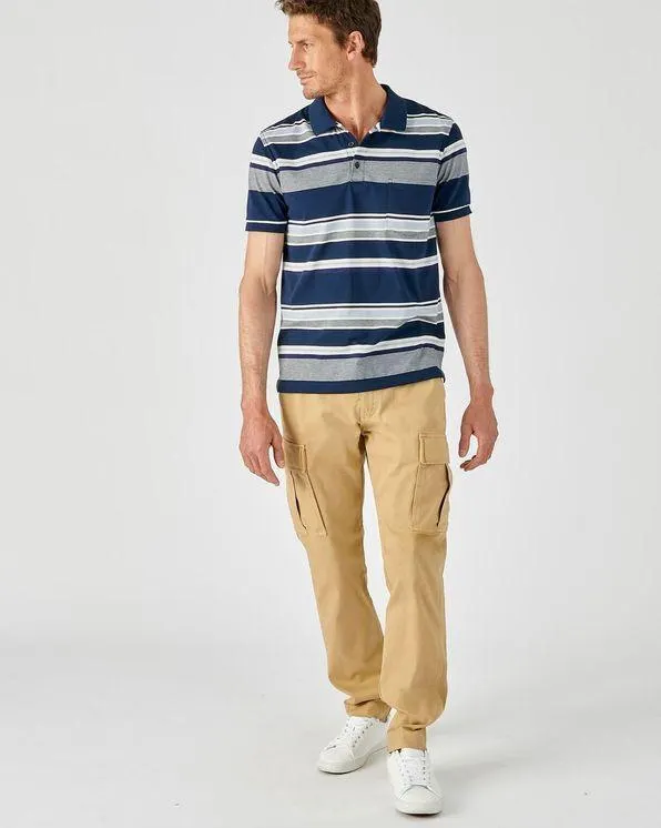 Polo in gestreept jerseytricot