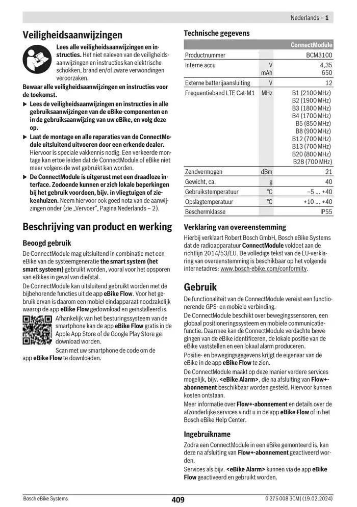 Electric Bike Manual van 12 februari tot 12 augustus 2025 - folder pagina 409