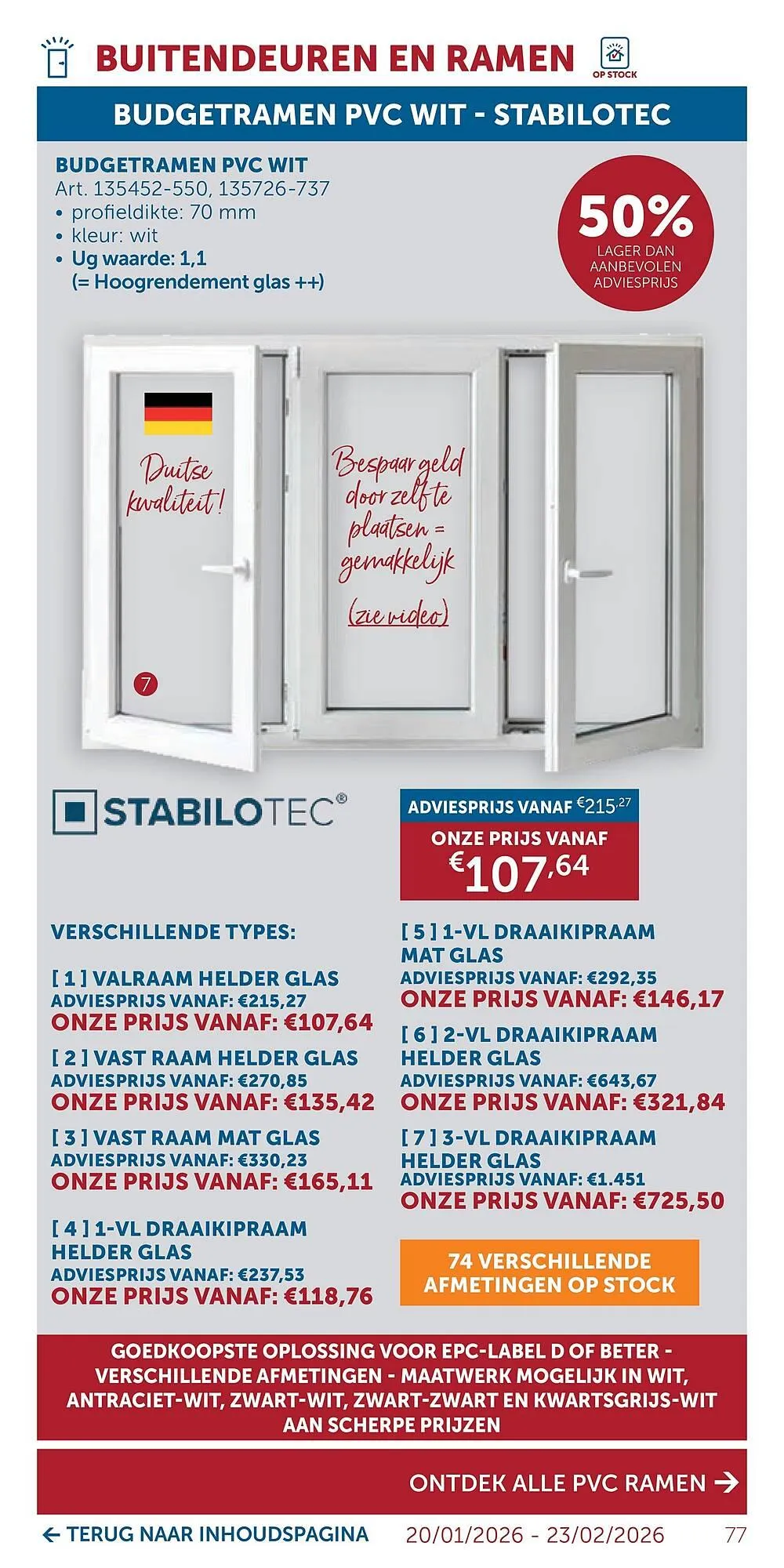 Zelfbouwmarkt folder van 20 januari tot 23 februari 2026 - folder pagina 77