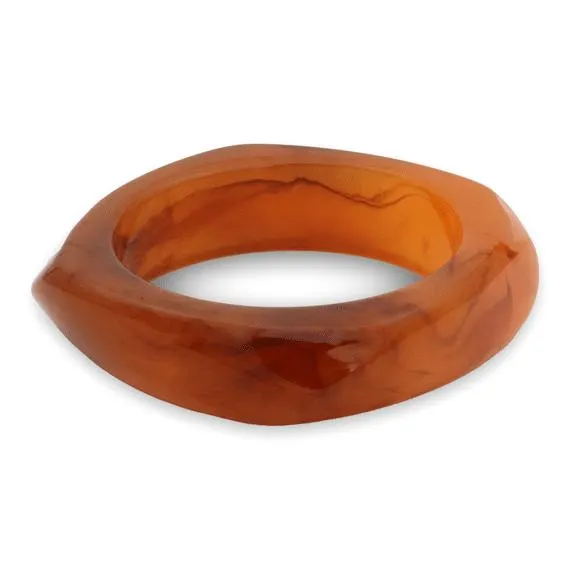 Lichtbruine armband in hars