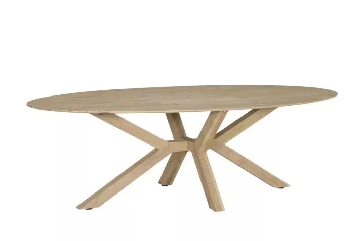 Tafel Citadel hout massief ovaal 260x120cm