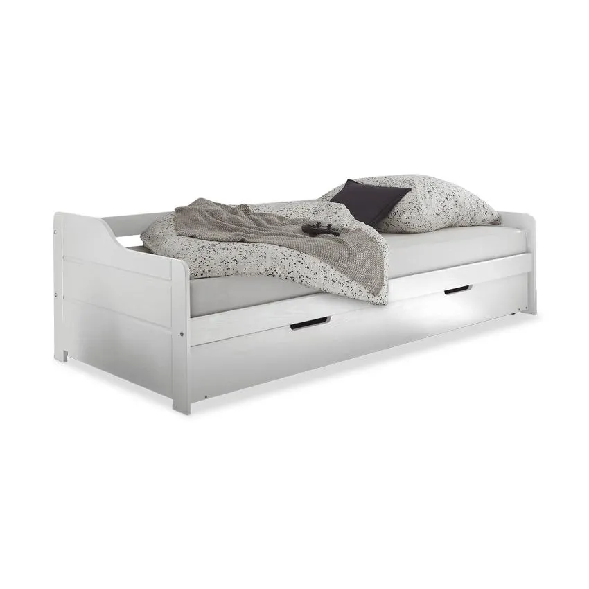 Bed met bedlade MULAN Wit Grenen 90x200