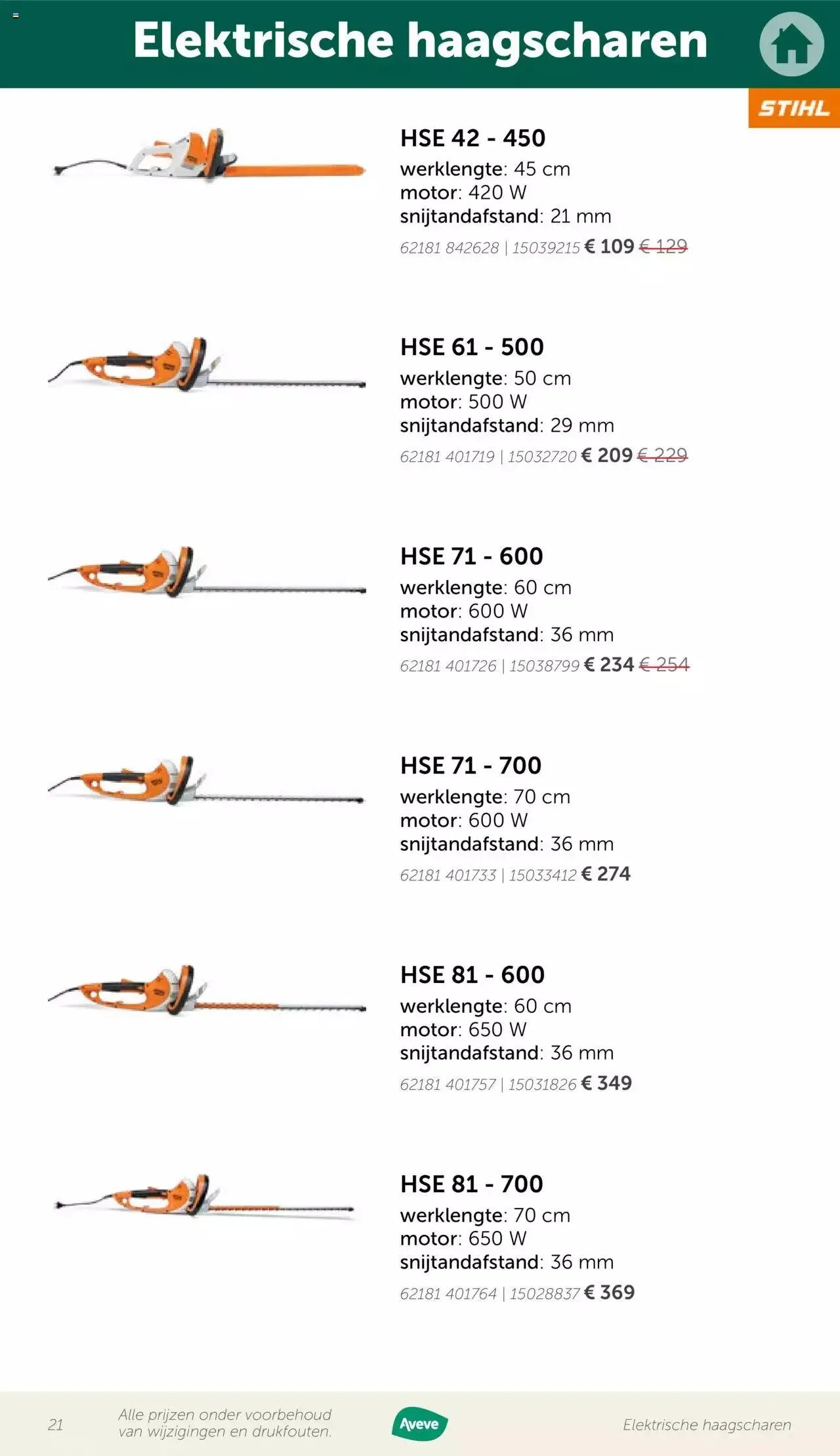 Aveve folder - Gids tuinmachines van 12 mei tot 31 december 2023 - folder pagina 21
