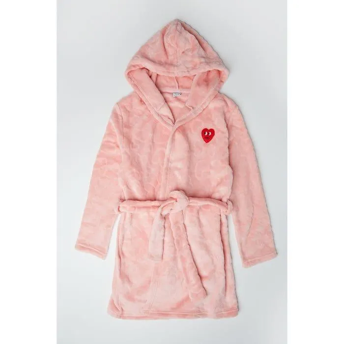 Kids badjas met hartjes