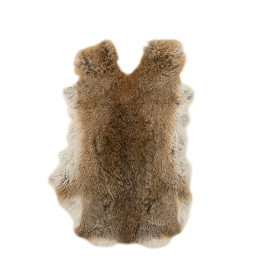 J-Line Konijnenvacht Grijs-Bruin Decoratie