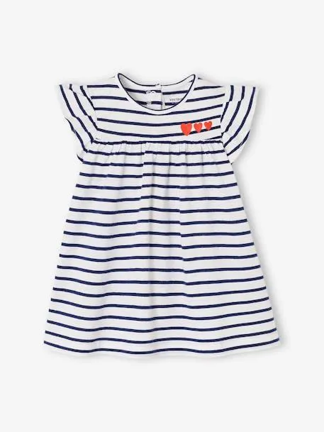 Robe bébé en jersey BASICS - bleu royal rayé