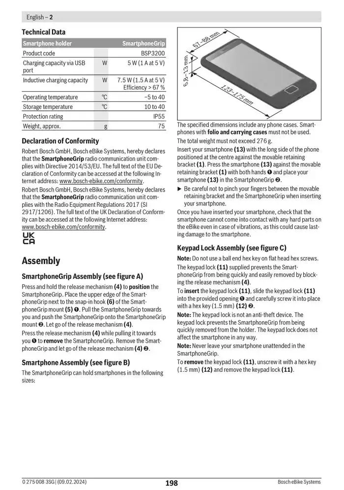 Electric Bike Manual van 12 februari tot 12 augustus 2025 - folder pagina 198