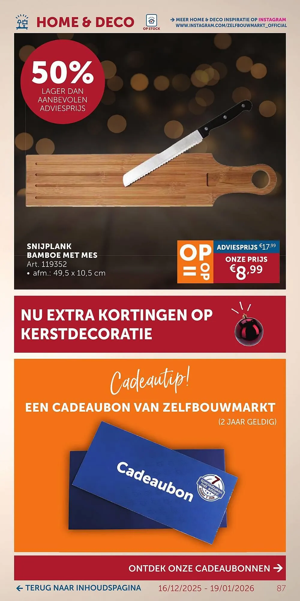 Zelfbouwmarkt folder van 15 december tot 19 januari 2026 - folder pagina 87