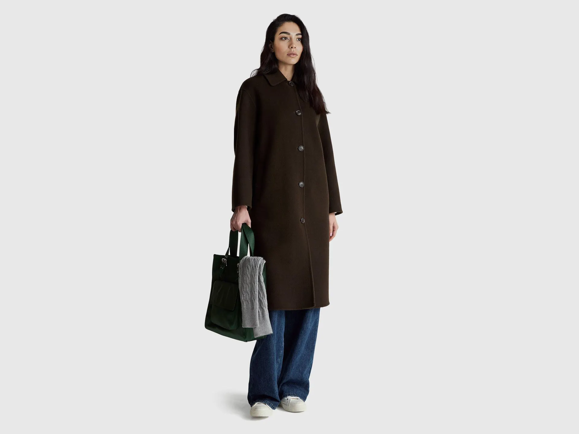 Langer Mantel 100% Wolle