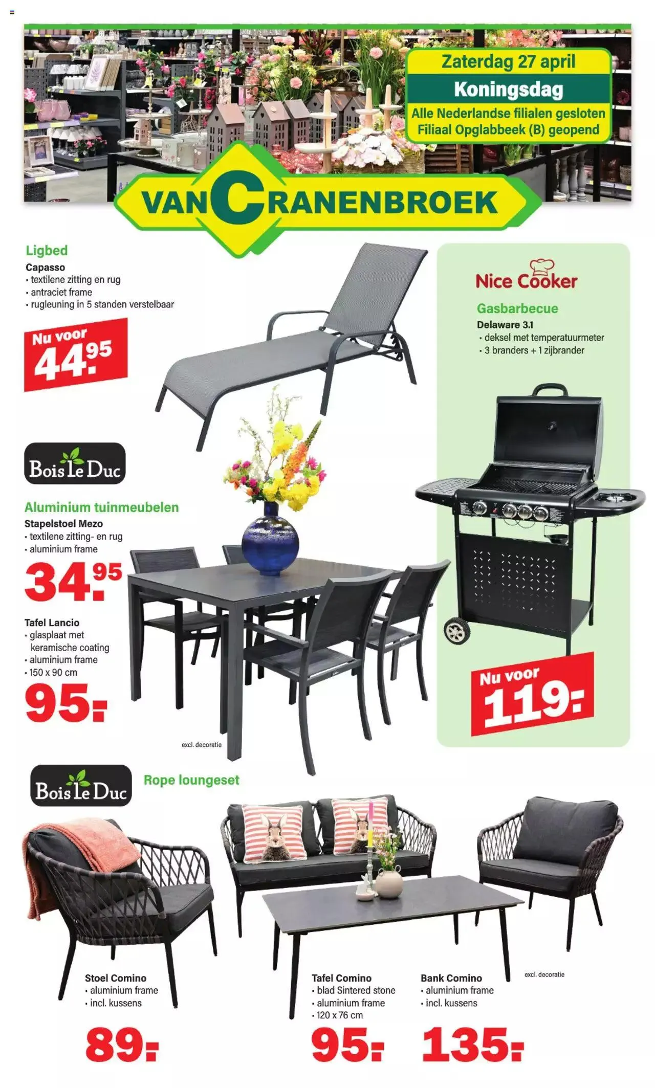 Van Cranenbroek folder van 20 april tot 31 december 2024 - folder pagina 1