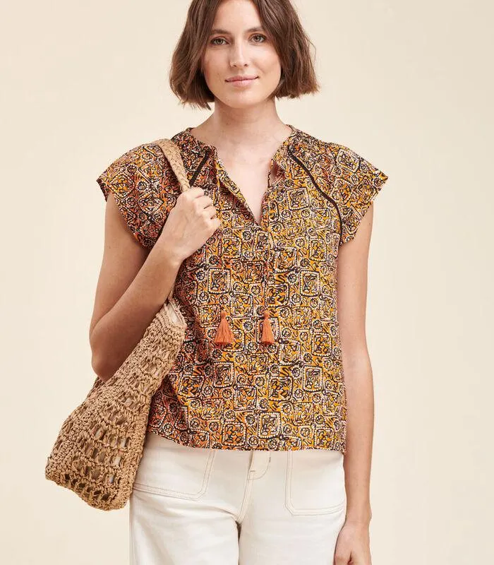 Gedrukte katoenen top