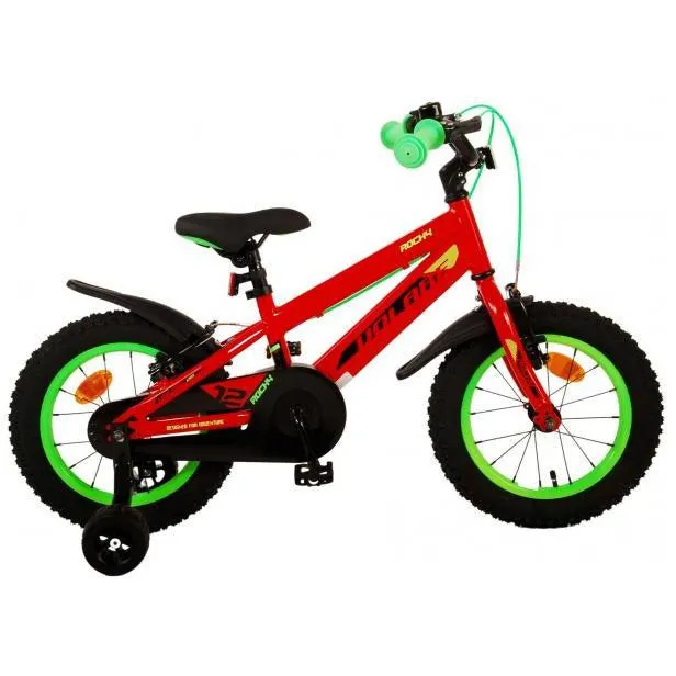 Volare Rocky Kinderfiets - Jongens - 14 inch - Rood - Twee handremmen