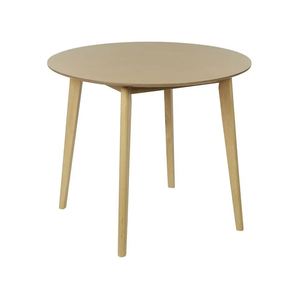 SANDY - Ronde eettafel - Lichte houtkleur - 90 cm - MDF