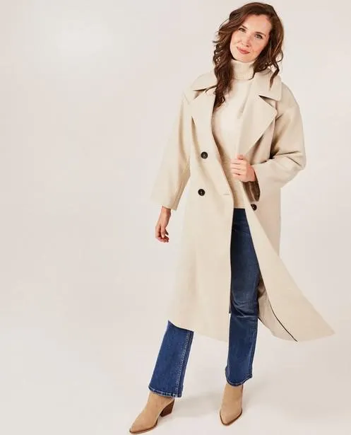 Lange jas van wolmix