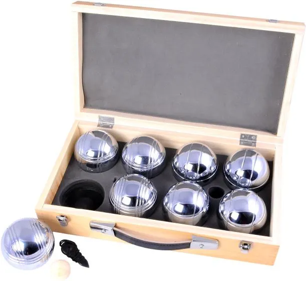 Longfield Games Jeu de Boules Set 8 Ballen in Luxe Opbergkist