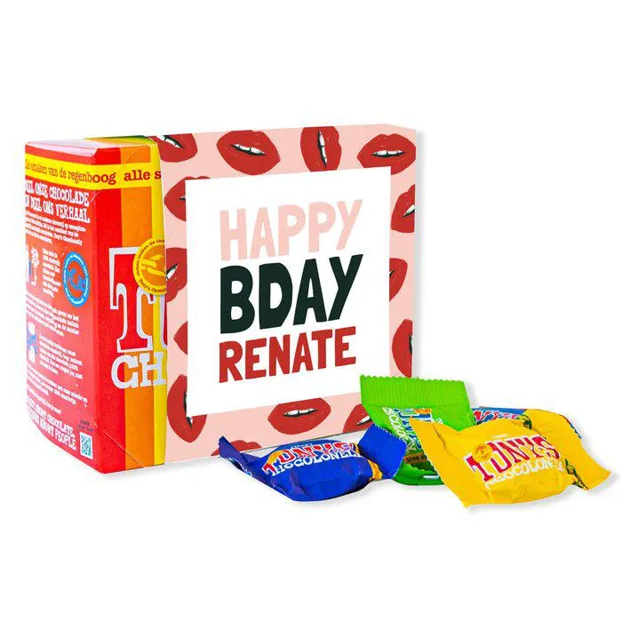 Tony's Chocolonely | Tiny Tony's | Happy Birthday met eigen naam | 200g