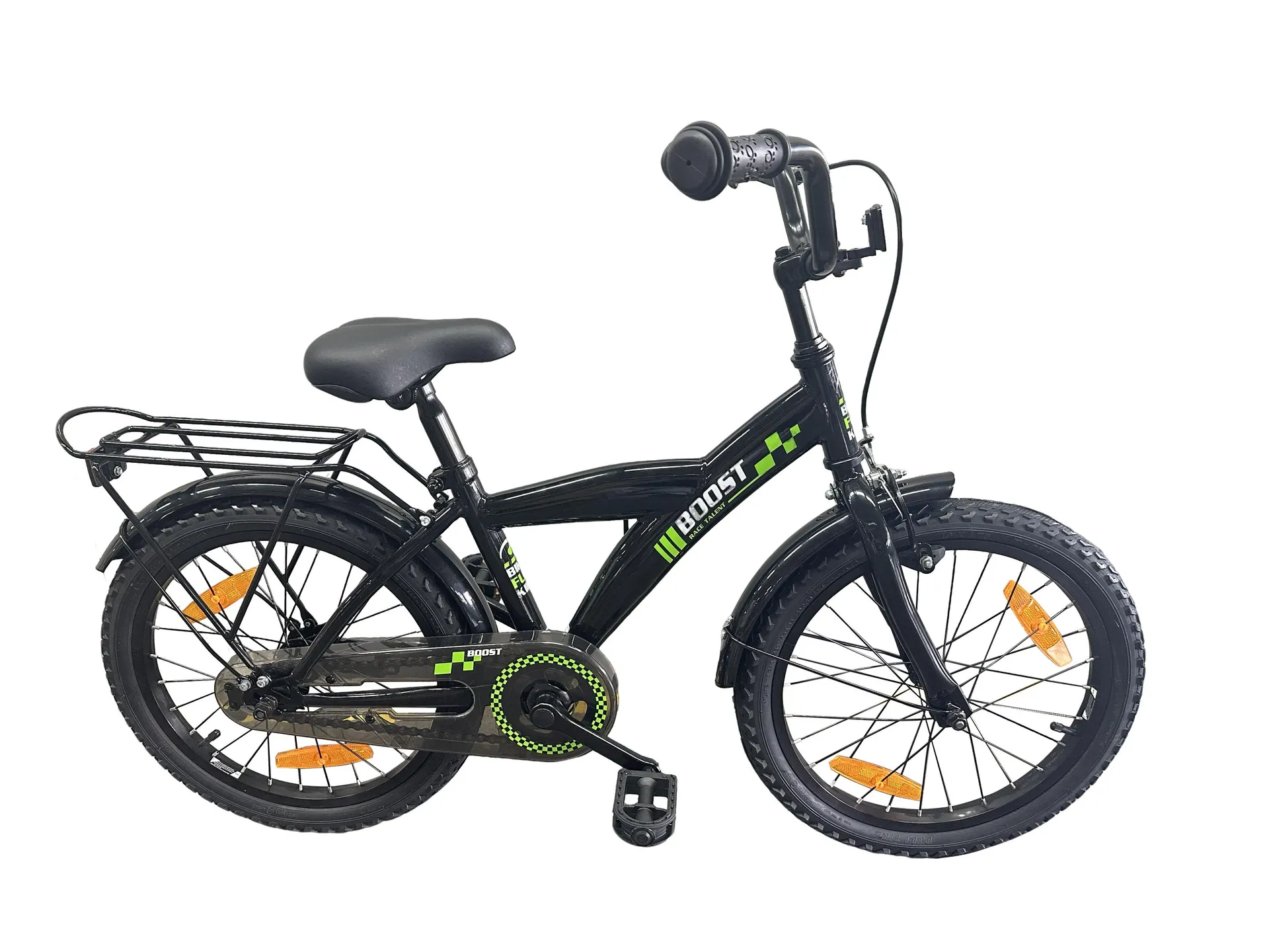 Bikefun kinderfiets boost 18 inch met remnaaf - zwart