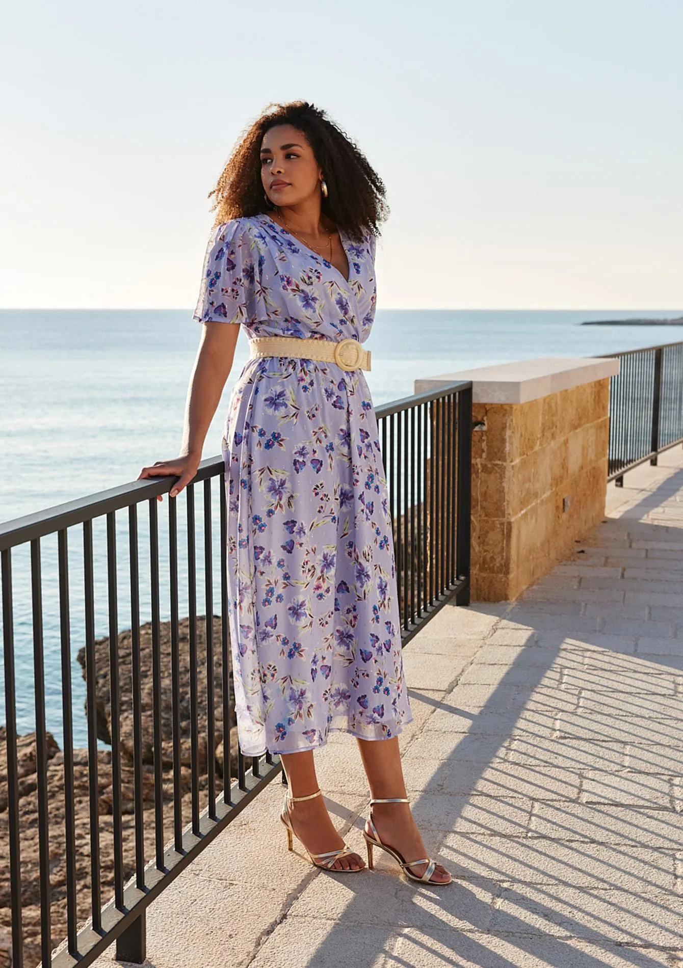 Maxi dress with floral print