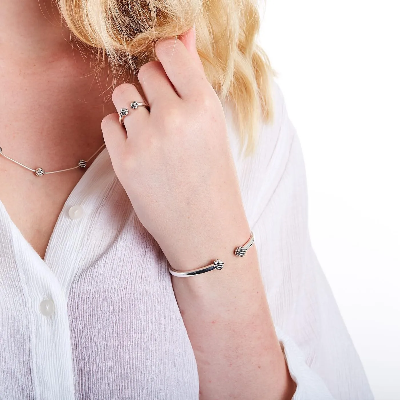 Katja 925 Sterling Zilveren Bangle BTB011 (Lengte: 17.00 - 19.00 cm)