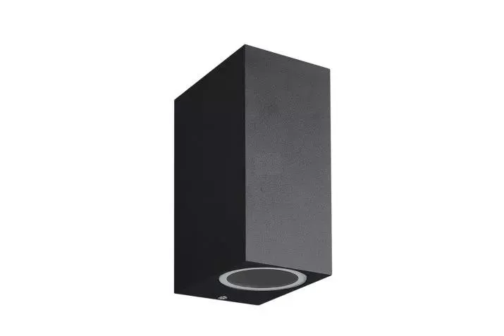 Wandlamp zwart 2x35W GU10